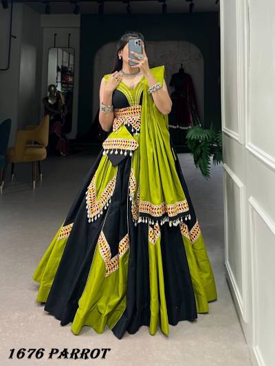 AAWIYA 1676 PARROT TRADITIONAL LEHENGA CHOLI WHOLESALER IN INDIA